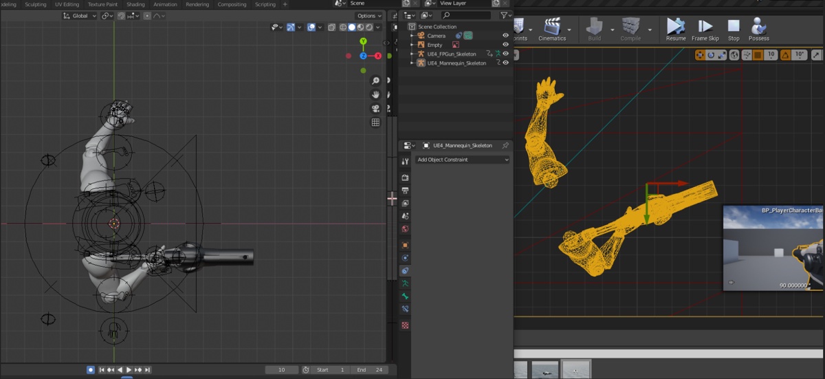 Fps Animation Mannequin Skeleton Grip Point Issue Character Fps Animation Mannequin Skeleton Grip Point Issue Character